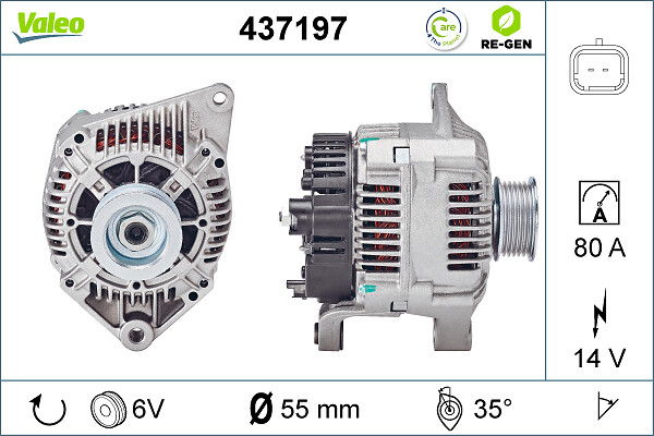 Alternateur VALEO RE-GEN REMANUFACTURED