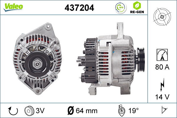 Alternateur VALEO RE-GEN REMANUFACTURED