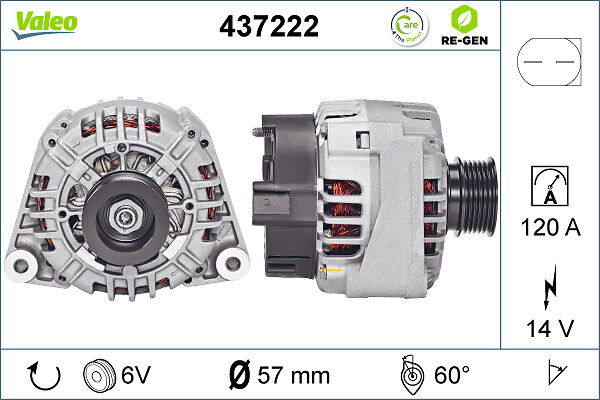 Alternateur VALEO RE-GEN REMANUFACTURED