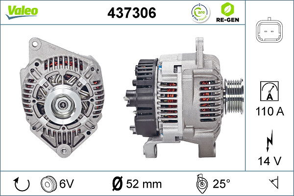 Alternateur VALEO RE-GEN REMANUFACTURED