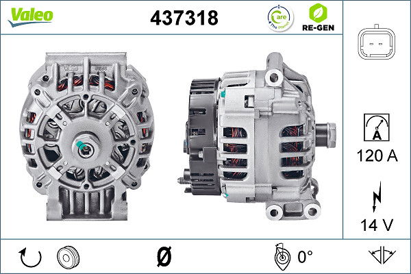 Alternateur VALEO RE-GEN REMANUFACTURED