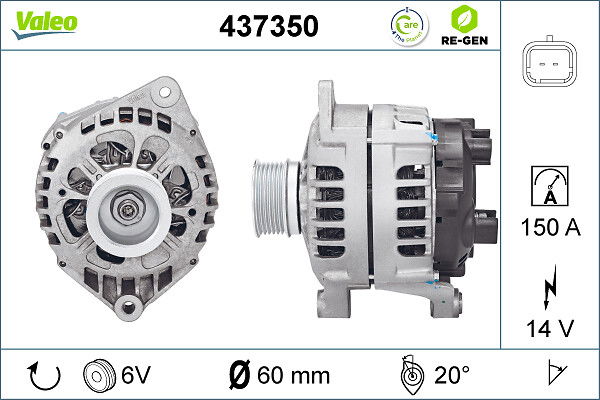 Alternateur VALEO RE-GEN REMANUFACTURED