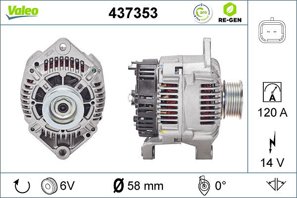 Alternateur VALEO RE-GEN REMANUFACTURED