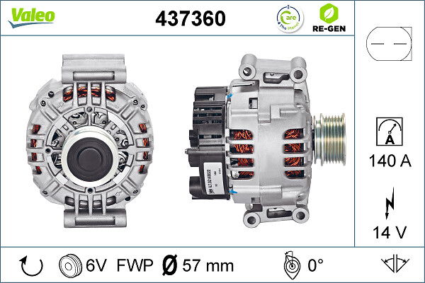 Alternateur VALEO RE-GEN REMANUFACTURED