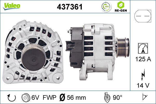 Alternateur VALEO RE-GEN REMANUFACTURED