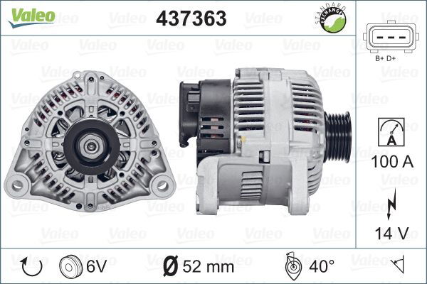 Alternateur VALEO RE-GEN REMANUFACTURED