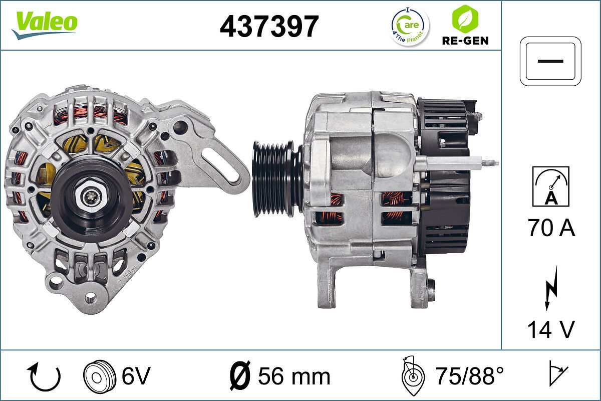 Alternateur VALEO RE-GEN REMANUFACTURED