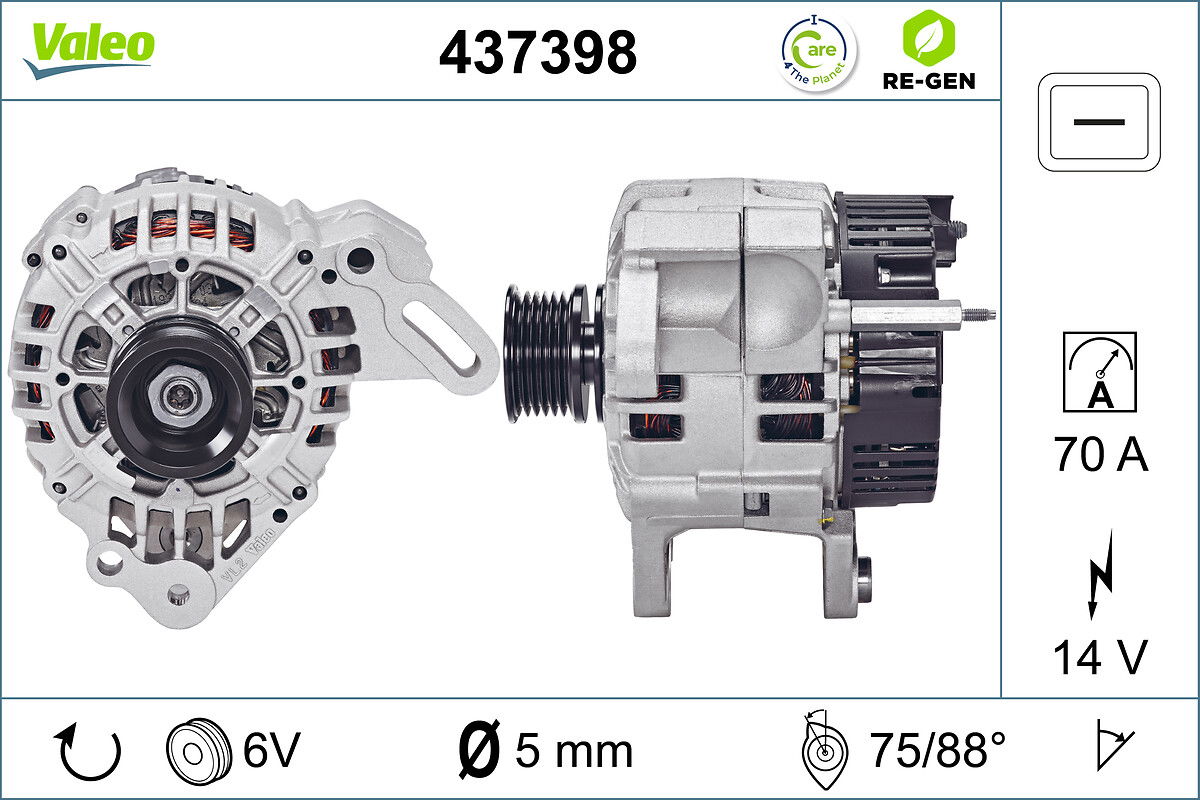 Alternateur VALEO RE-GEN REMANUFACTURED