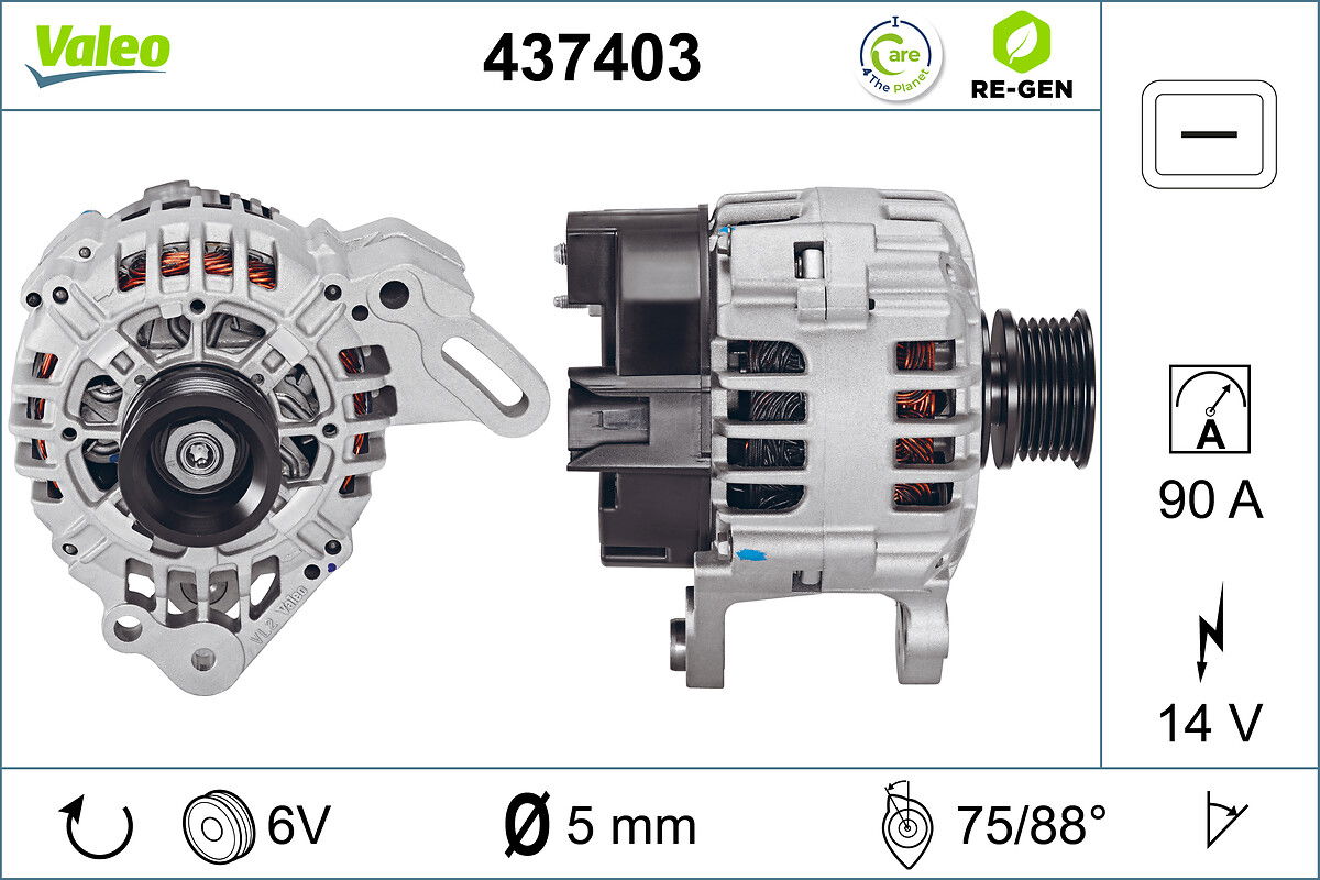 Alternateur VALEO RE-GEN REMANUFACTURED