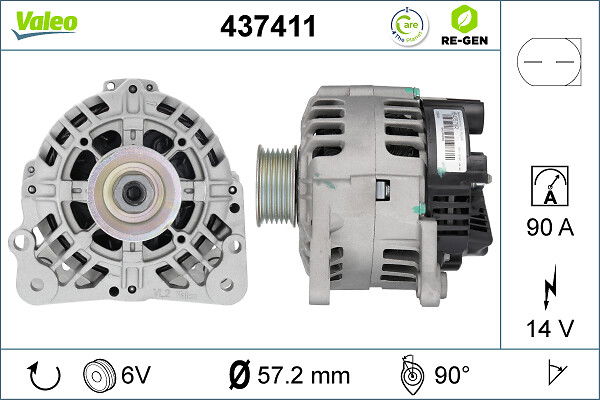 Alternateur VALEO RE-GEN REMANUFACTURED