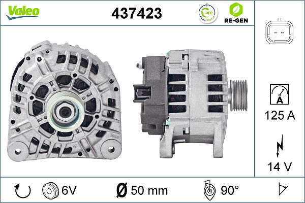 Alternateur VALEO RE-GEN REMANUFACTURED