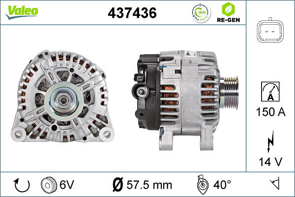 Alternateur VALEO RE-GEN REMANUFACTURED