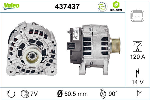 Alternateur VALEO RE-GEN REMANUFACTURED