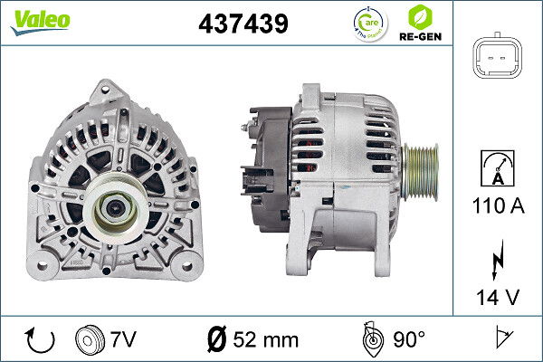 Alternateur VALEO RE-GEN REMANUFACTURED