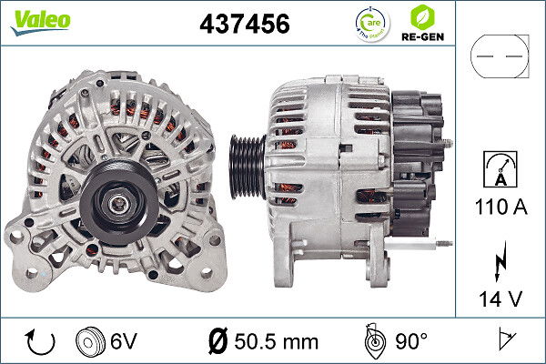 Alternateur VALEO RE-GEN REMANUFACTURED