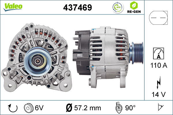 Alternateur VALEO RE-GEN REMANUFACTURED