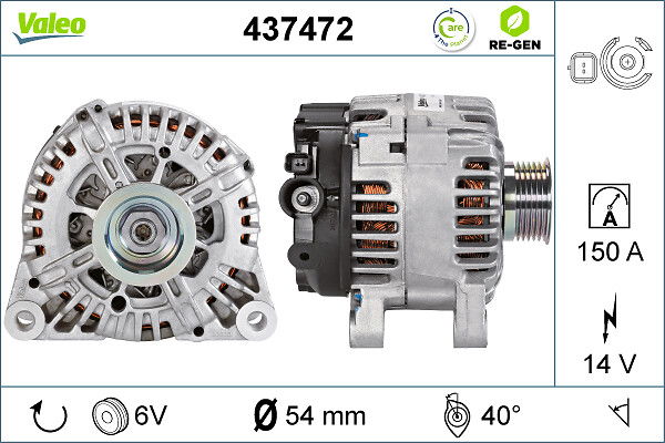 Alternateur VALEO RE-GEN REMANUFACTURED