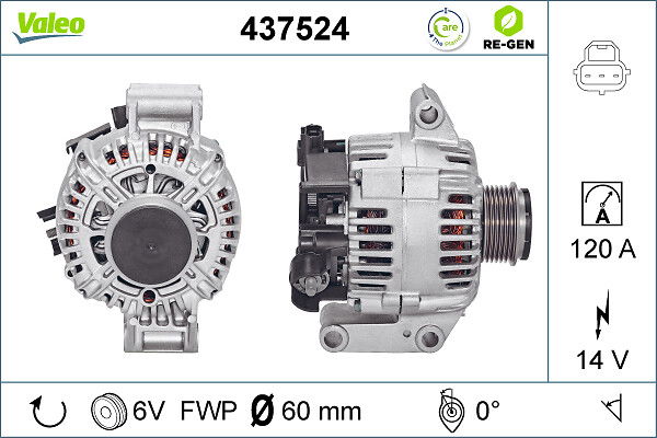 Alternateur VALEO RE-GEN REMANUFACTURED