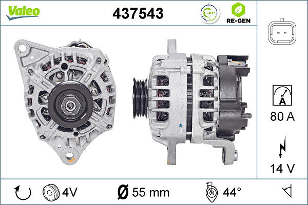 Alternateur VALEO RE-GEN REMANUFACTURED