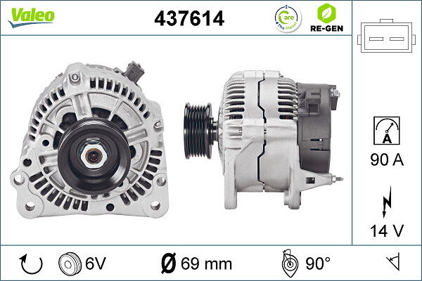 Alternateur VALEO RE-GEN REMANUFACTURED