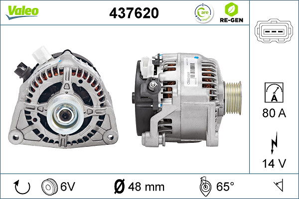 Alternateur VALEO RE-GEN REMANUFACTURED