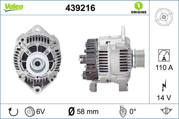 Alternateur VALEO ORIGINS NEW