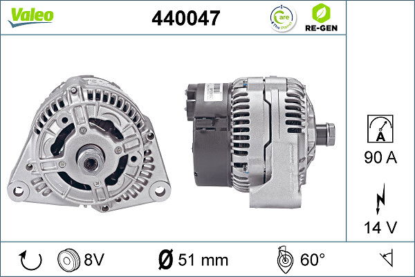 Alternateur VALEO RE-GEN REMANUFACTURED