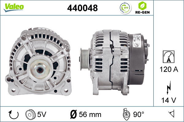 Alternateur VALEO RE-GEN REMANUFACTURED