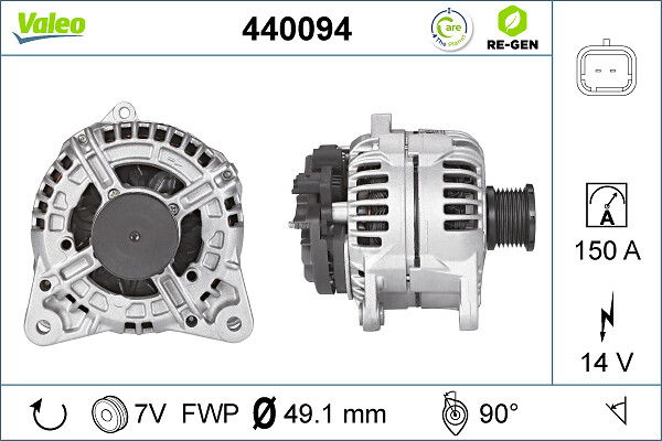 Alternateur VALEO RE-GEN REMANUFACTURED