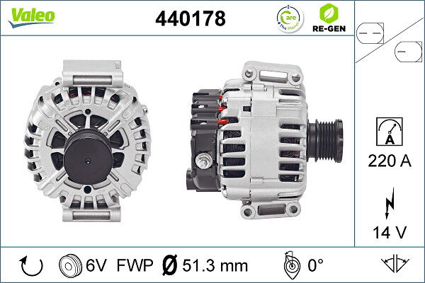 Alternateur VALEO RE-GEN REMANUFACTURED