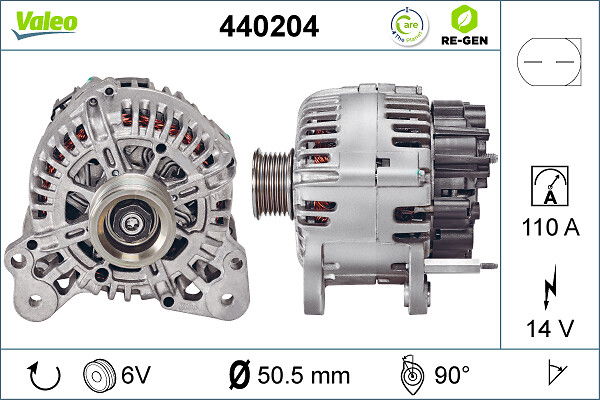 Alternateur VALEO RE-GEN REMANUFACTURED