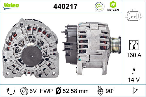 Alternateur VALEO RE-GEN REMANUFACTURED