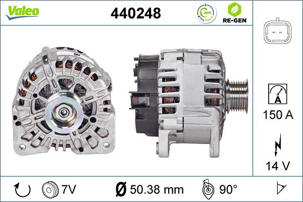 Alternateur VALEO RE-GEN REMANUFACTURED