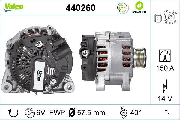 Alternateur VALEO RE-GEN REMANUFACTURED