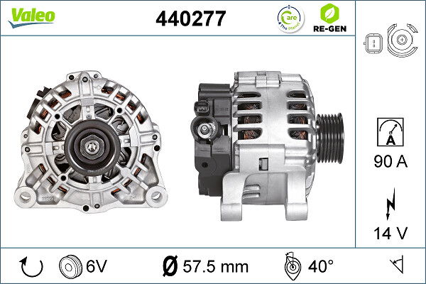 Alternateur VALEO RE-GEN REMANUFACTURED