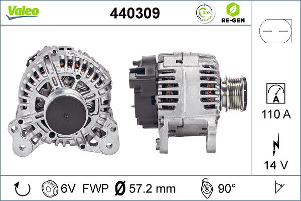Alternateur VALEO RE-GEN REMANUFACTURED