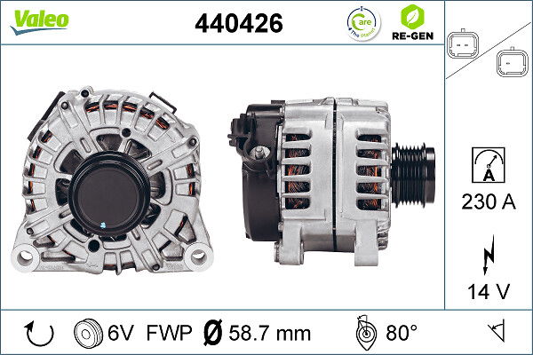 Alternateur VALEO RE-GEN REMANUFACTURED