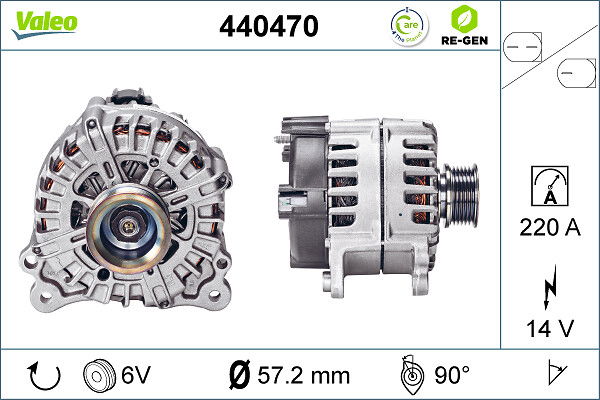 Alternateur VALEO RE-GEN REMANUFACTURED