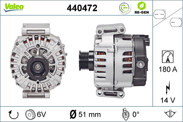 Alternateur VALEO RE-GEN REMANUFACTURED