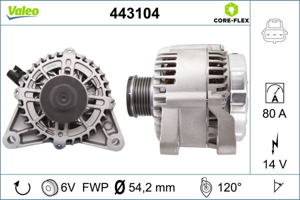 Alternateur VALEO CORE-FLEX