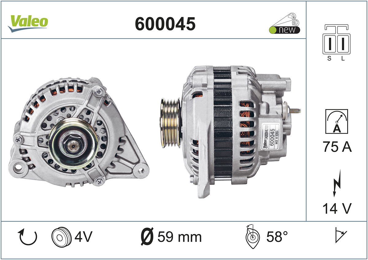 Alternateur VALEO ORIGINS NEW