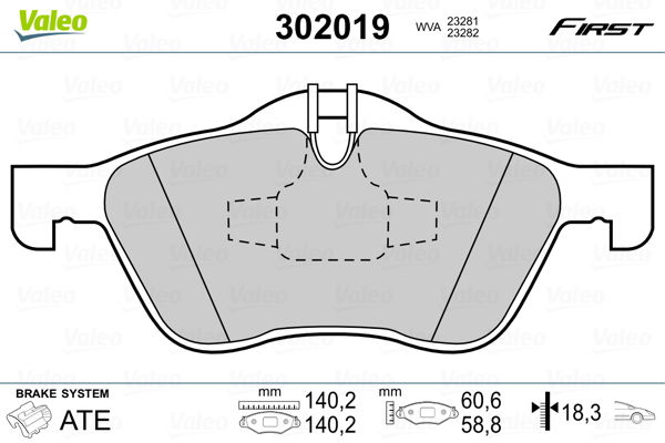 Kit de plaquettes de frein, frein à disque FIRST