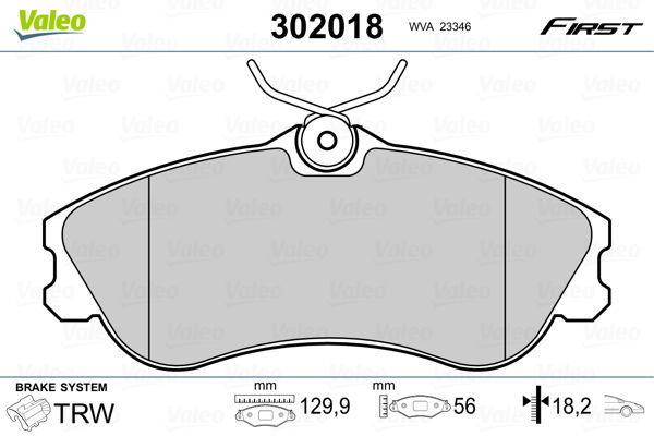 Kit de plaquettes de frein, frein à disque FIRST