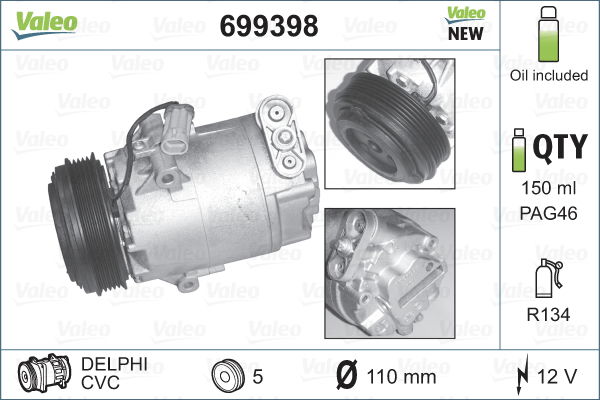 Compresseur, climatisation NEW ORIGINAL PART