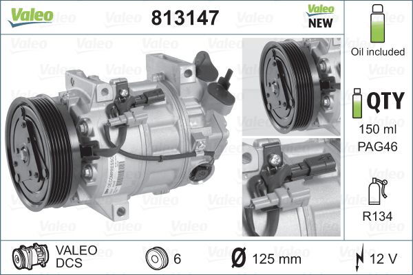 Compresseur, climatisation VALEO ORIGINS NEW