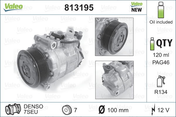 Compresseur, climatisation VALEO CORE-FLEX