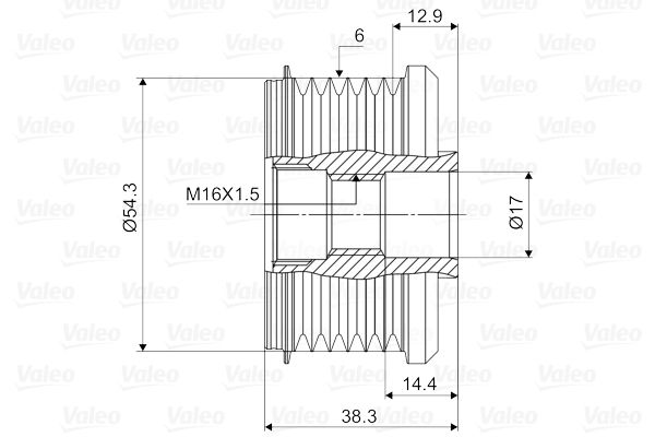 Poulie roue libre, alternateur VALEO NEW SPARE PART