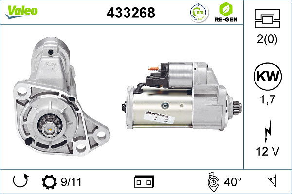 Démarreur VALEO RE-GEN REMANUFACTURED