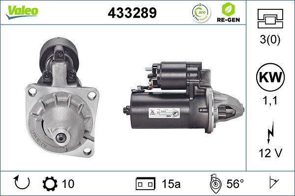 Démarreur VALEO RE-GEN REMANUFACTURED