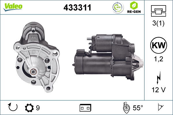 Démarreur VALEO RE-GEN REMANUFACTURED